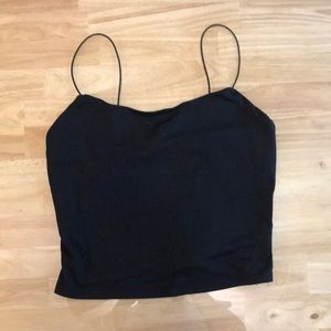 Gaze Black Cropped Tank Top